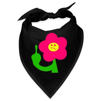 Fuck You Flower - Bandana - Schwarz - Vorne
