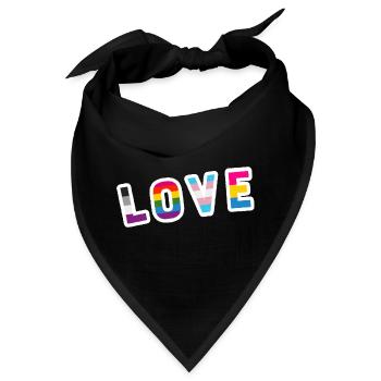 LGBTQ Love Pride Gleichberechtigung lgbtq+ - Bandana - Schwarz - Vorne