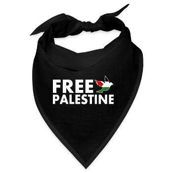 Free palestine - Bandana - Schwarz - Vorne
