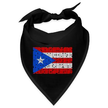 8bit Puerto Rico - Bandana - Schwarz - Vorne