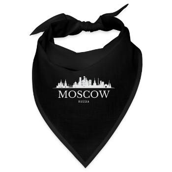 Moskauer Skyline, Moskau Russland - Bandana - Schwarz - Vorne