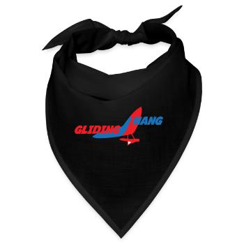 Logo Hanggliding Farbsplash - Bandana - Schwarz - Vorne