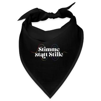 Stimme Statt Stille Shirt Für Aktivisten Toleranz - Bandana - Schwarz - Vorne
