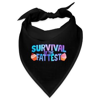 Survival of the Fattest - Bandana - Schwarz - Vorne