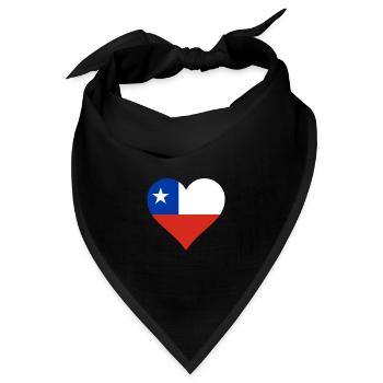 Chile chilenisch Flagge Fahne - Bandana - Schwarz - Vorne