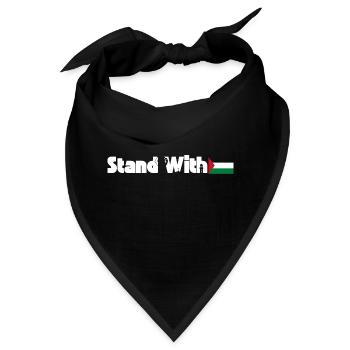 An der Seite Palästinas - Bandana - Schwarz - Vorne