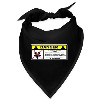 Aufkleber - Bandana - Schwarz - Vorne