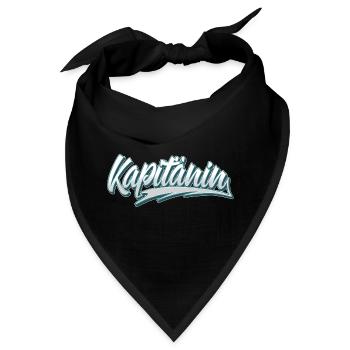 Kapitänin Segeln Boot Bootfahren Seglerin - Bandana - Schwarz - Vorne
