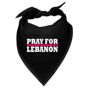 Pray for lebanon - Bandana - Schwarz - Vorne