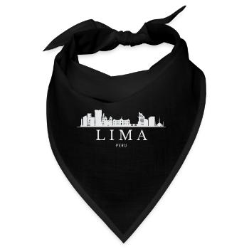 Lima Skyline, Lima Peru - Bandana - Schwarz - Vorne