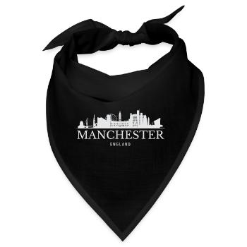Manchester Skyline, Manchester England - Bandana - Schwarz - Vorne