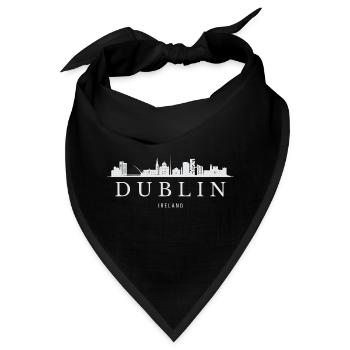 Skyline von Dublin, Dublin, Irland - Bandana - Schwarz - Vorne