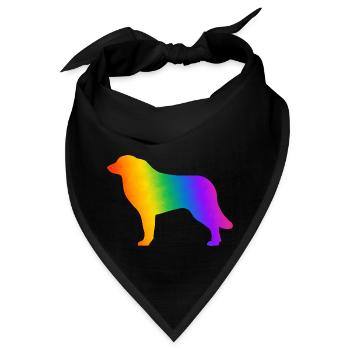 Pyrenäen-Sennenhund, vollständig anpassbar nach Wunsch - Bandana - Schwarz - Vorne