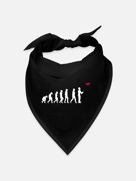 Evolution des Menschen Drohne Pilot - Bandana - Schwarz - Vorne