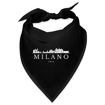 Mailand Skyline, Mailand, Italien - Bandana - Schwarz - Vorne