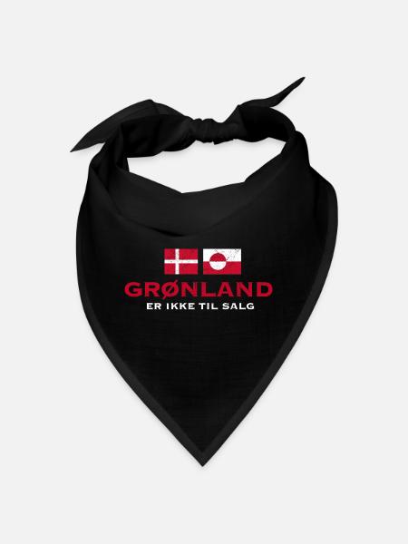Greenland Flag Distress Unity - Bandana - black