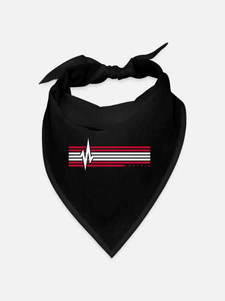 Heartbeat Austria ECG Austria Austrians - Bandana - black - Front