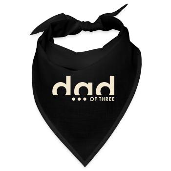 Dad of Three – Papa von drei Kindern - Bandana - Schwarz - Vorne