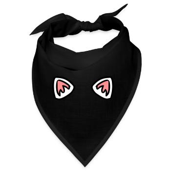 Ohren Katze Schneefuchs - Bandana - Schwarz - Vorne