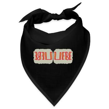 Herzliche Liebe Reflexionen - Bandana - Schwarz - Vorne