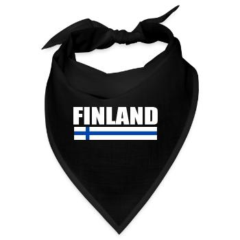 FINNLAND FINNISCHE FLAGGE - Bandana - Schwarz - Vorne