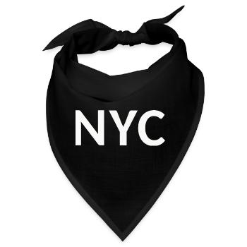 NYC Schriftzug - Bandana - Schwarz - Vorne