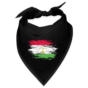 Tadschikistan Flagge used - Bandana - Schwarz - Vorne