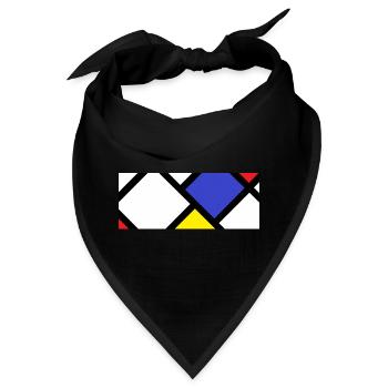 Gegenkomposition nach "De Stijl" - Bandana - Schwarz - Vorne