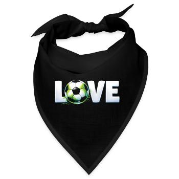 Liebe zum Design von Rundballen im Fußball - Bandana - Schwarz - Vorne