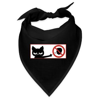katze, hals Maul - Bandana - Schwarz - Vorne