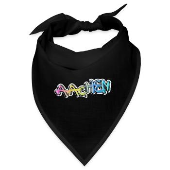 Aachen Deutschland Stadt Graffiti Spray Sprayer - Bandana - Schwarz - Vorne