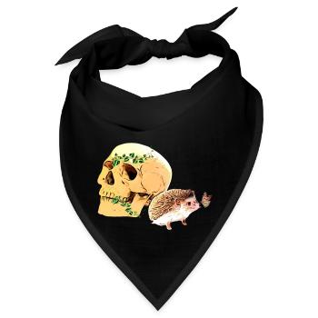 Kleiner neugieriger Igel - Bandana - Schwarz - Vorne