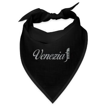 Venezia Schriftzug Metallic - Bandana - Schwarz - Vorne