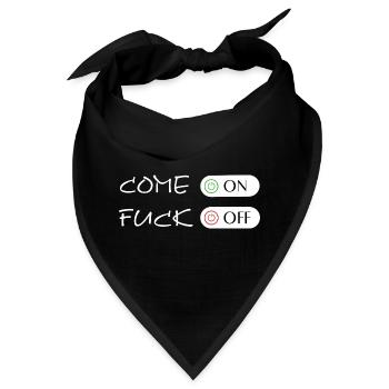 FUCK OFF, Come on - Fuck off, Fuck Off - Bandana - Schwarz - Vorne