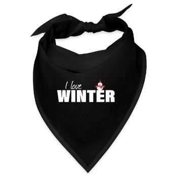 I LOVE WINTER - Bandana - Schwarz - Vorne