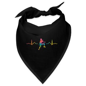 Boulderer Herzschlag Boulder Bouldern - Bandana - Schwarz - Vorne