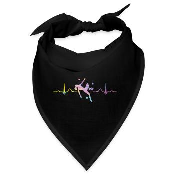 Boulderer Herzschlag Boulder Bouldern - Bandana - Schwarz - Vorne