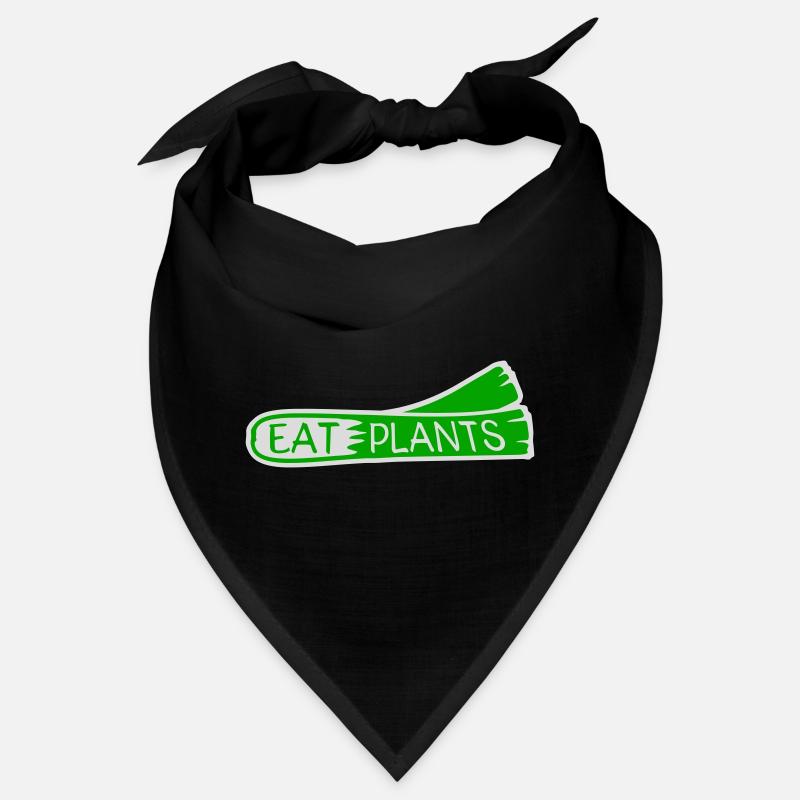 Eat Plants Lustig Vegan Vegetarisch Statement Logo Bandana