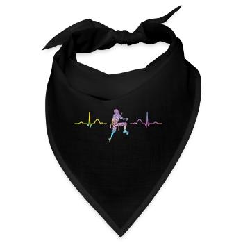 Boulderer Herzschlag Boulder Bouldern - Bandana - Schwarz - Vorne