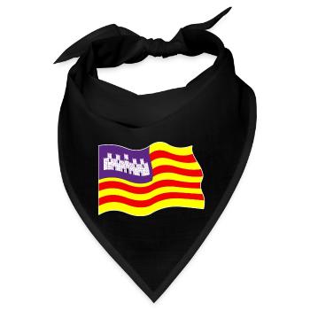 Balearen-Fahne - Bandera Islas Baleares - Bandana - Schwarz - Vorne