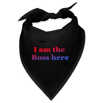 Ich bin hier der Boss - Bandana - Schwarz - Vorne