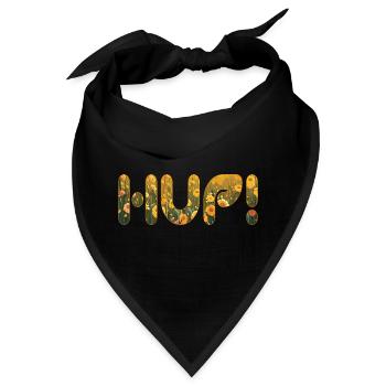 HUP im Blumenfeld - Bandana - Schwarz - Vorne