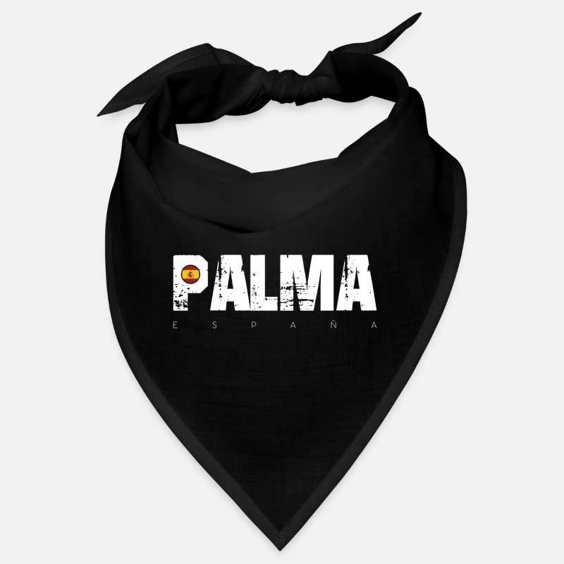 Palma Distressed Text with Spain Flag Bandana