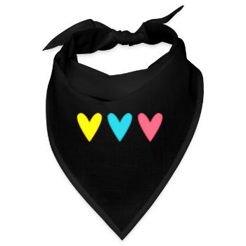 HERZ. VIELEN DANK. GELIEBTE. MEISTER. DANKE HERRIN. - Bandana - Schwarz - Vorne