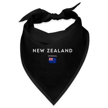 Flagge von Neuseeland - Bandana - Schwarz - Vorne