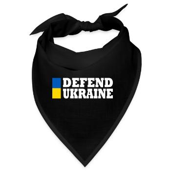 Defend ukraine - Bandana - Schwarz - Vorne