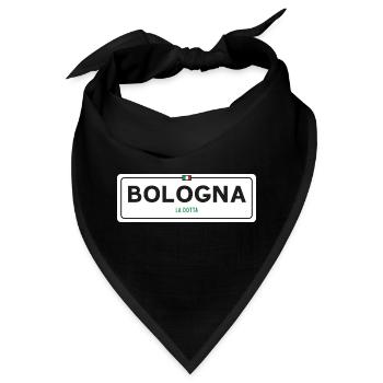 Ortsschild Bologna - Bandana - Schwarz - Vorne