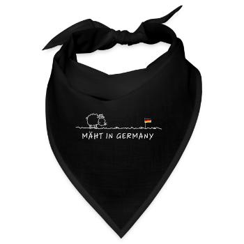 Mäht in Germany – Made in Germany Schaf Wortspiel - Bandana - Schwarz - Vorne