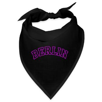 Neon Berlin Bogen Typografie - Bandana - Schwarz - Vorne