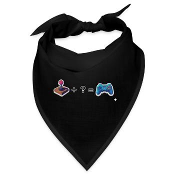 Retro Joystick trifft Gamepad - Bandana - Schwarz - Vorne